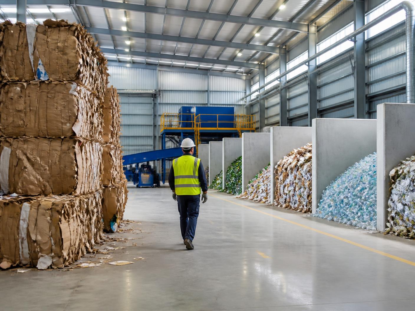 Premier Group Recycling crew loading segregated waste for recycling